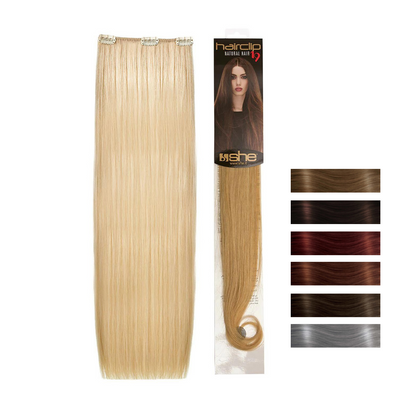 She Hair Extension con Clip 19 Capelli 100% Naturali 50/55cm