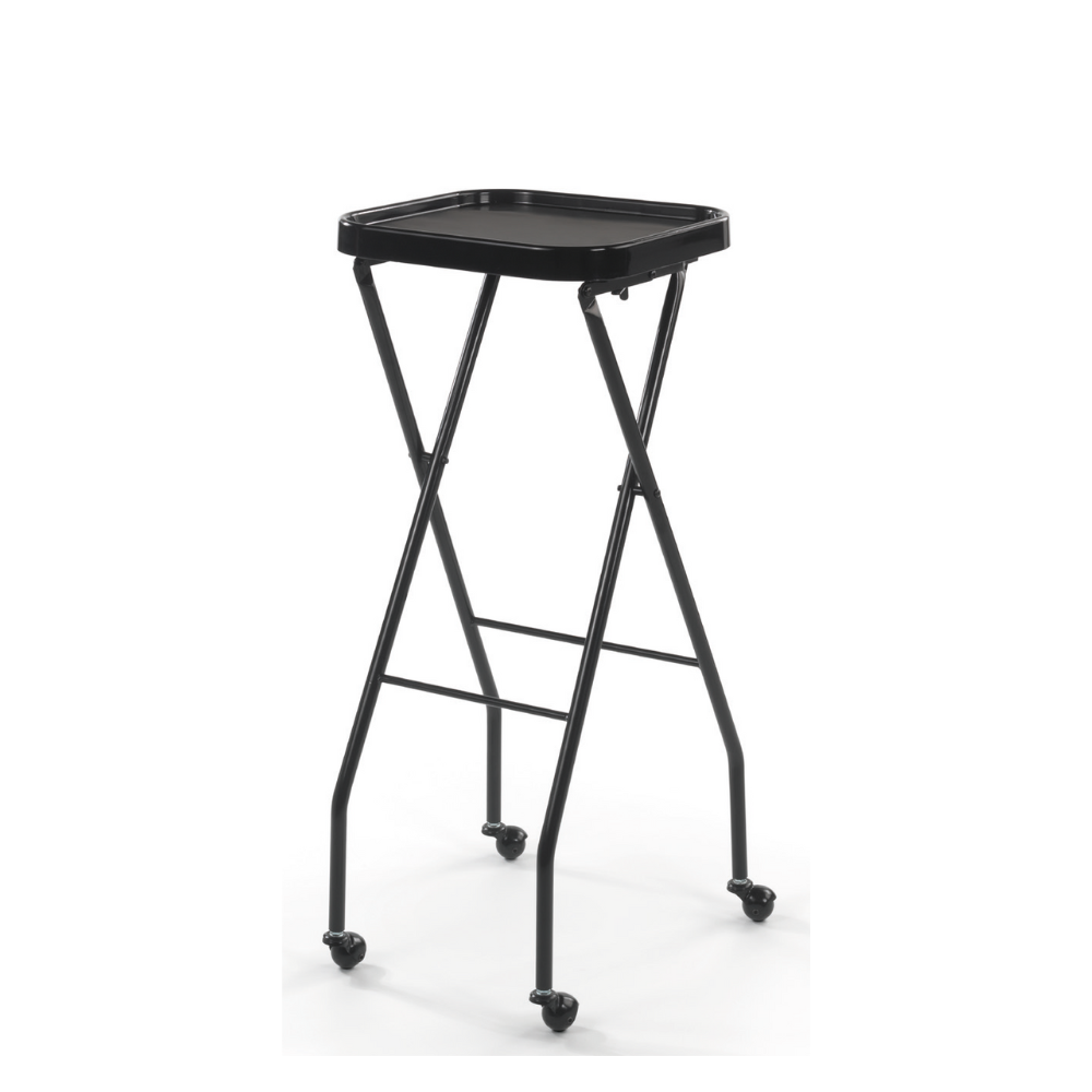Beauty Star Carrello Pieghevole Piano in Metallo Nero